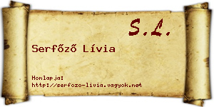 Serfőző Lívia névjegykártya